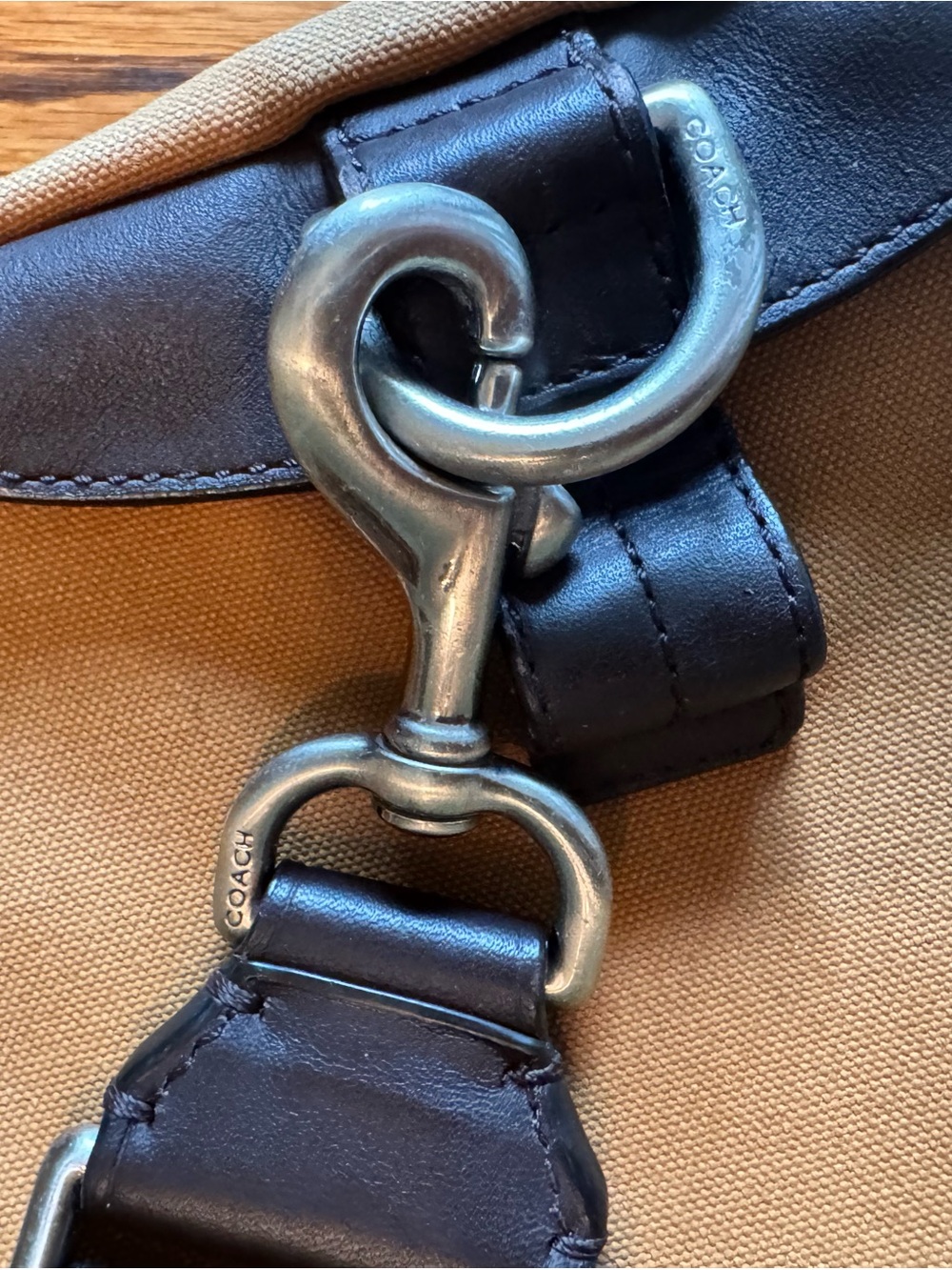 Coach Camden F70930 Tan And Brown Slingback Backpack Canvas And Leather - Picture 8 of 15